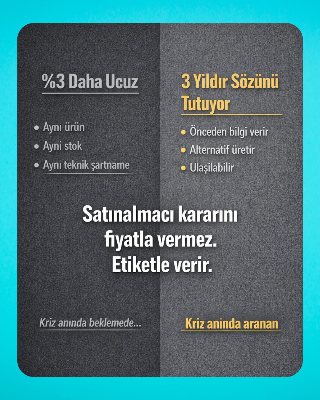 Bölüm 3 | Satınalmacının Öncelik Listesi